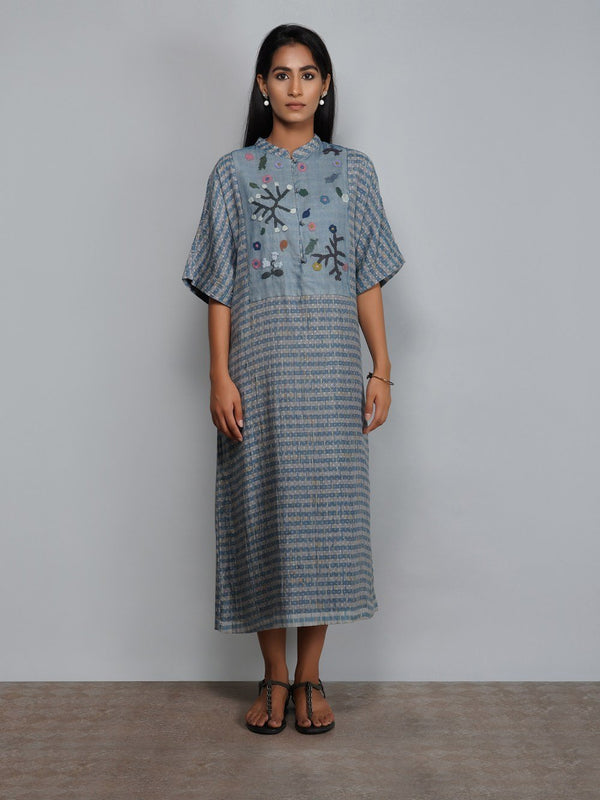 Yavi   I   Dress Chanderi Printed - Shop Cult Modern