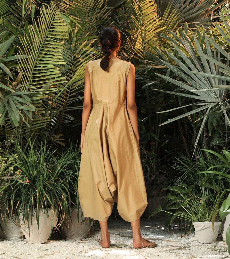 Khara Kapas   -   Desert Island Beige Balloon Jumpsuit  - Another Day in Paradise - Shop Cult Modern