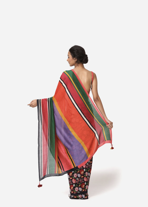Yam   I   Rose Jaal Sari - Shop Cult Modern