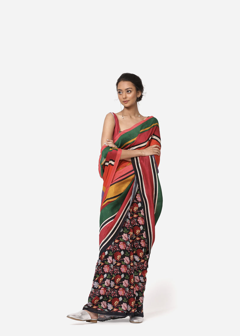 Yam   I   Rose Jaal Sari - Shop Cult Modern