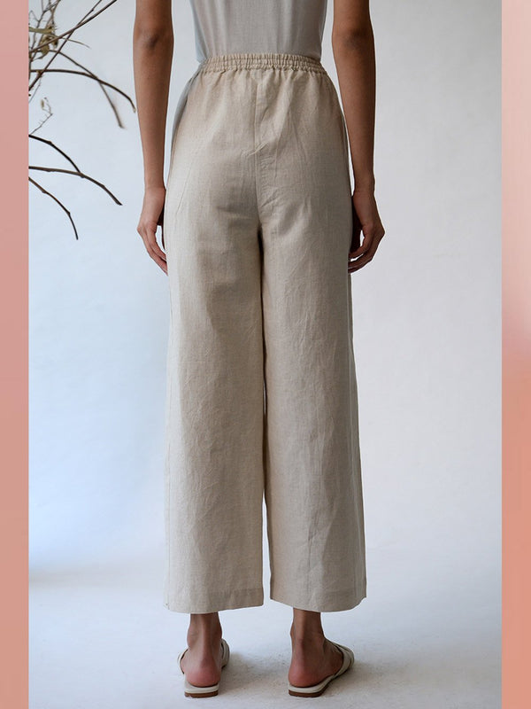 UMBAR by Payal Pratap   I   Palazzo Pants Topansar   I   Our Wide Leg Slightly Cropped Pants Are Elasticated For That Comfortable Fit And Are Cut Away From The Body For That Perfect Summer Day - Shop Cult Modern