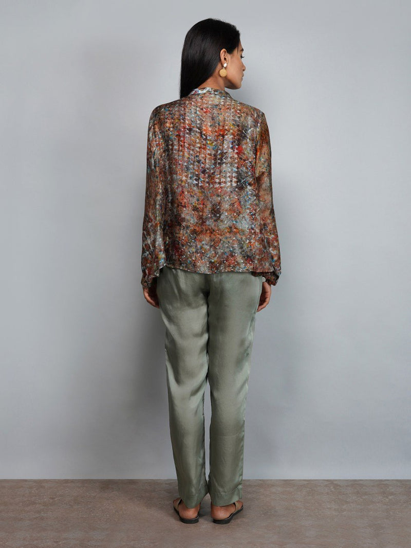 Yavi   I   Silk Printed Top With Solid Pant - Shop Cult Modern