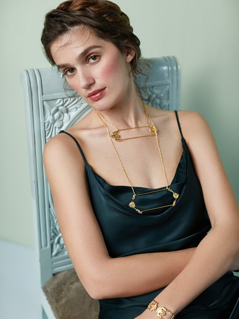 Zohra   I   Necklace Les Tuileries Handcrafted Gold Plated - Shop Cult Modern
