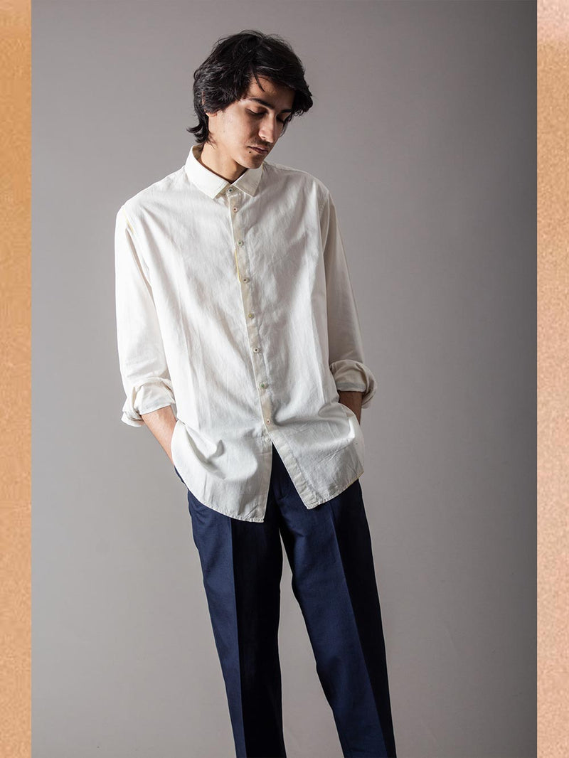 SUKETDHIR   I   SD Manmauji Pikupop Shirt | Cotton St | White - Shop Cult Modern