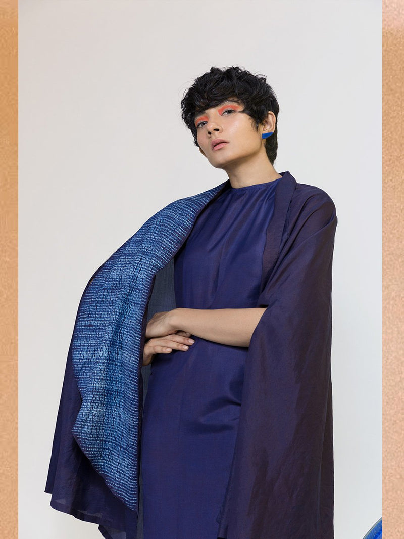 Studio Medium   I   Mulberry Silk Cape Shibori - Shop Cult Modern