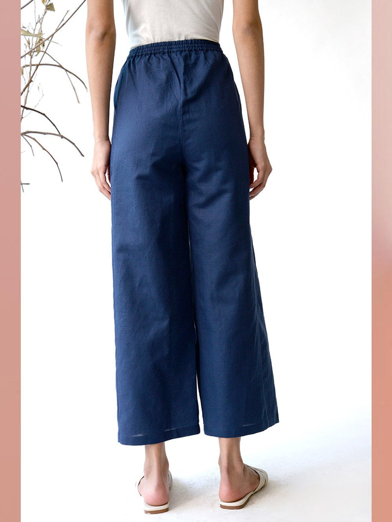 UMBAR by Payal Pratap   I   Pants  I  Our Wide Leg Slightly Cropped Pants Are Elasticated For That Comfortable Fit And Are Cut Away From The Body For That Perfect Summer Day - Shop Cult Modern