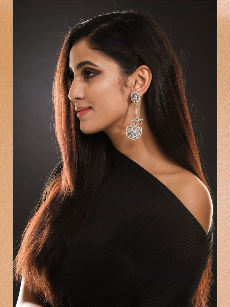 Sheetal Zaveri-Dastur Earring Silver Handcrafted G - Shop Cult Modern