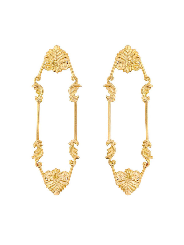 Zohra   I   Earrings Charpente Handcrafted Gold Plated - Shop Cult Modern
