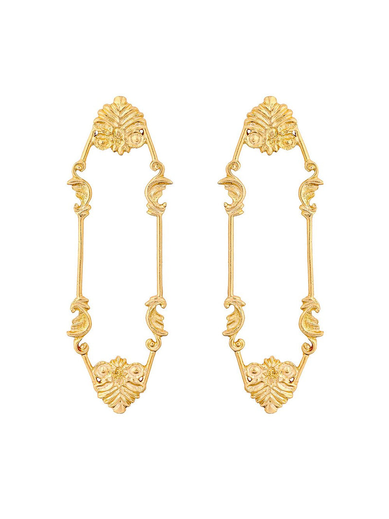 Zohra   I   Earrings Charpente Handcrafted Gold Plated - Shop Cult Modern