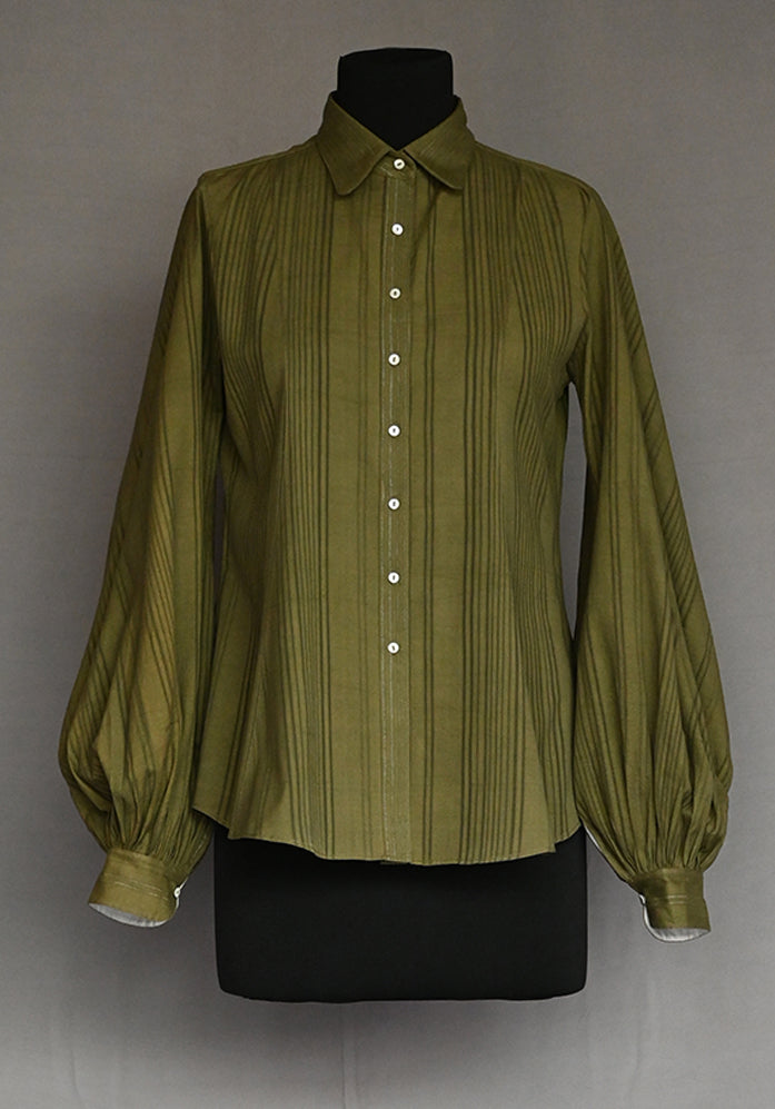 Amrich  Shirt Buttondown Hand- Woven Cotton Stripes - Shop Cult Modern