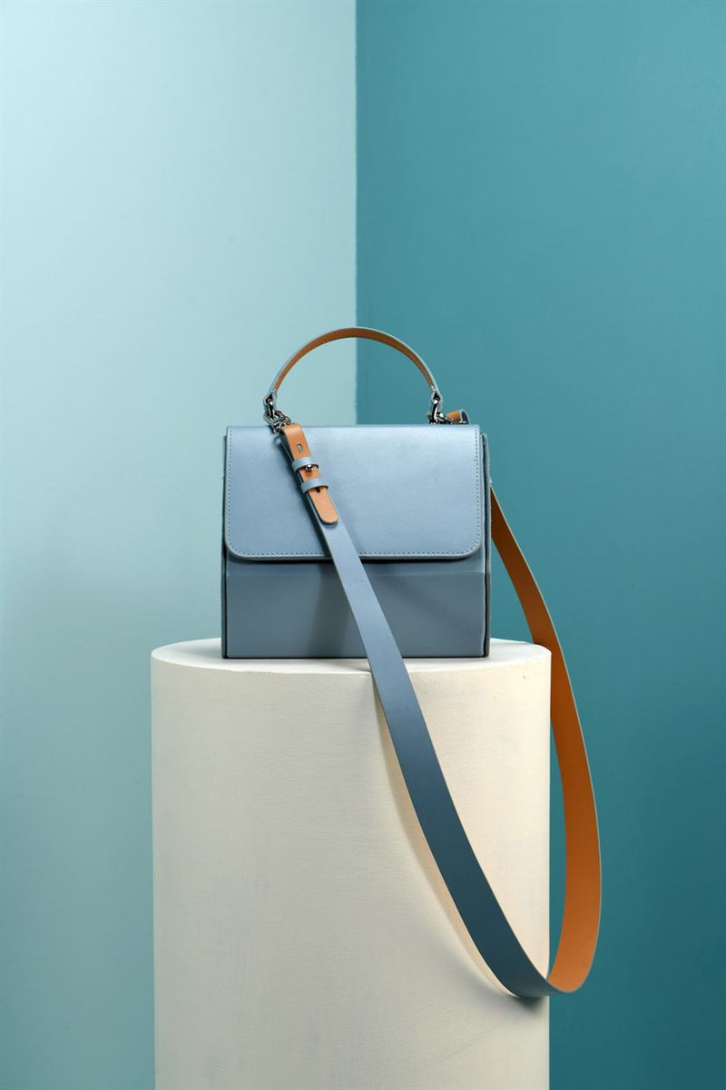 Perona   I   Alexis I Womeneather Goods-Leather Bags& Accessories -Alexis-Pwb-Fv21-77-Drizzle Blue/Saddle Brown  AS7830 - Shop Cult Modern