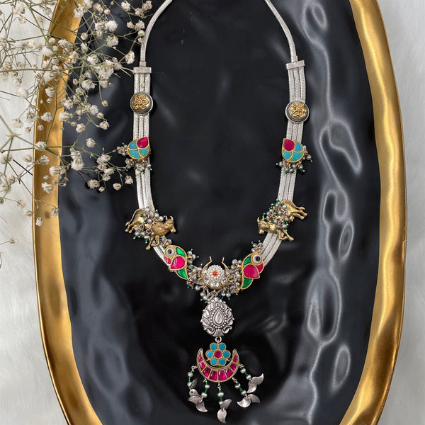 Sheetal Zaveri   I   Aish Necklace (3 Lines) Hancrafted Earrings, Natural pearls used.  SZ-N41 - Shop Cult Modern