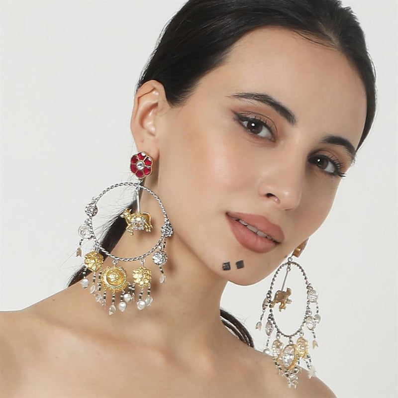 Sheetal Zaveri   I   Arth Earrings Hancrafted Earrings, Natural pearls used.  SZ-E1 - Shop Cult Modern