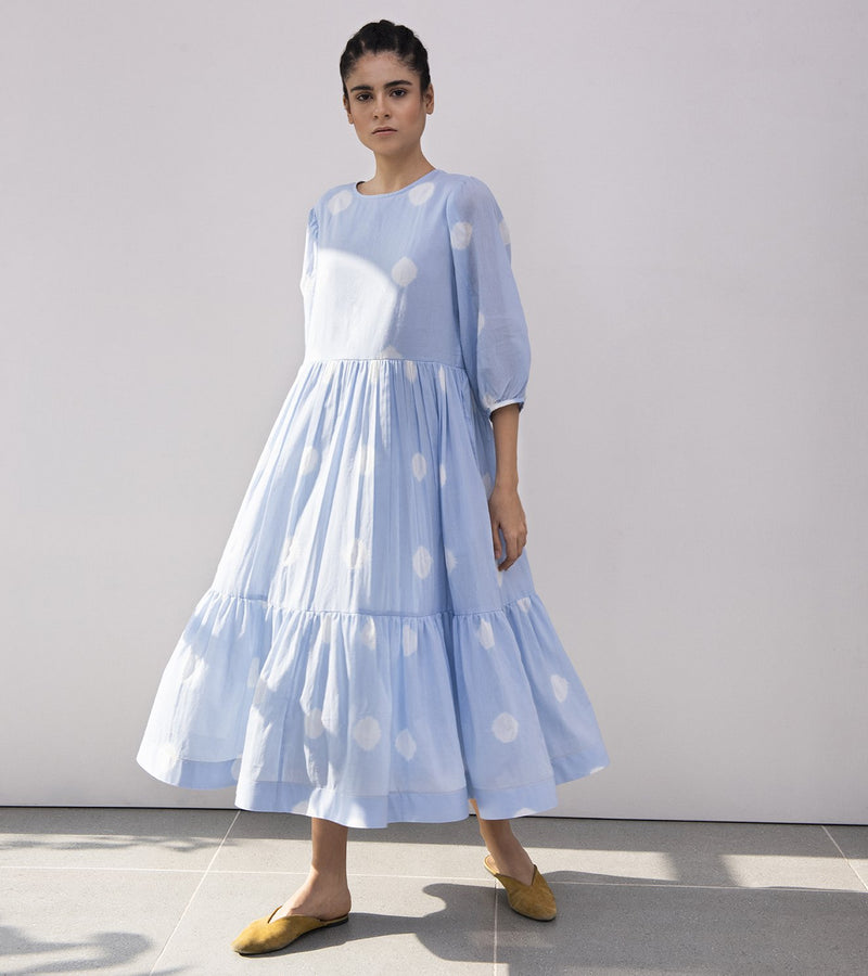 Khara Kapas   I    Blue Poppy Shibori Dress - Shop Cult Modern