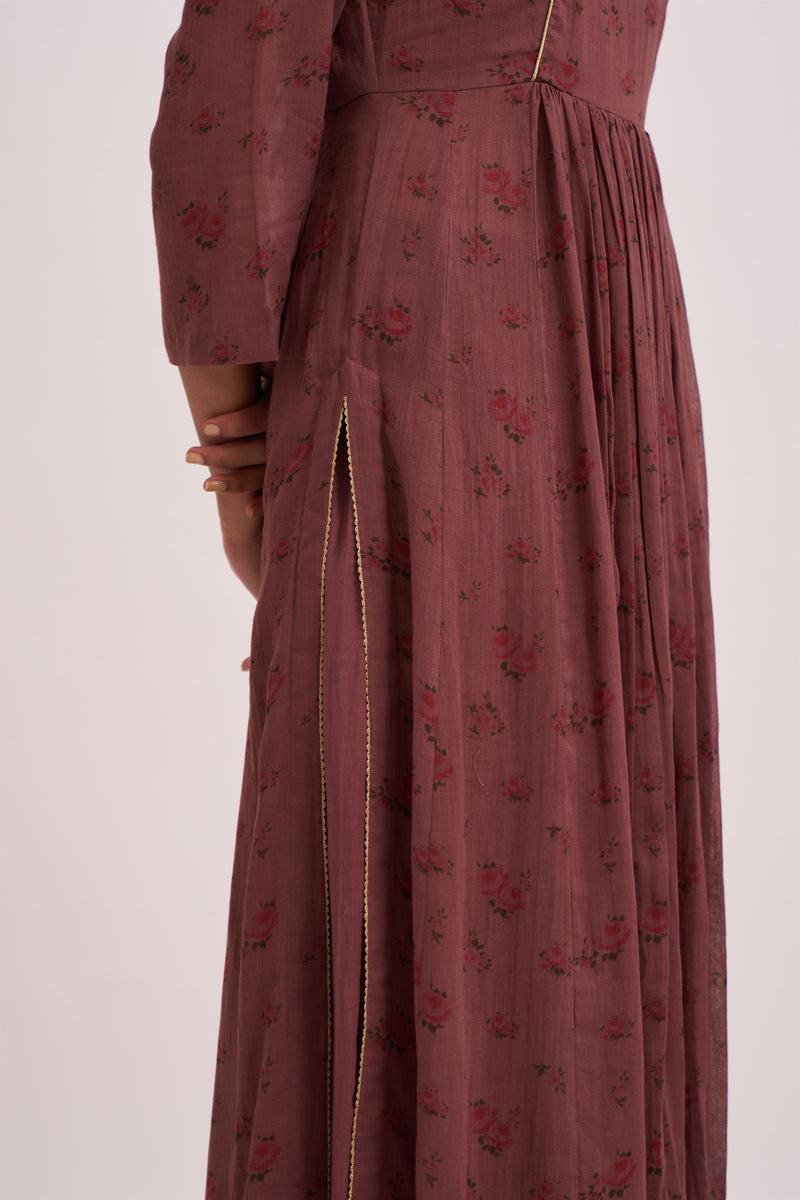 Dot   I   Revati Shamal printed kurta Set  Cotton Fabric is used in Batwa  Rose wood  SS22-PR-101 - Shop Cult Modern