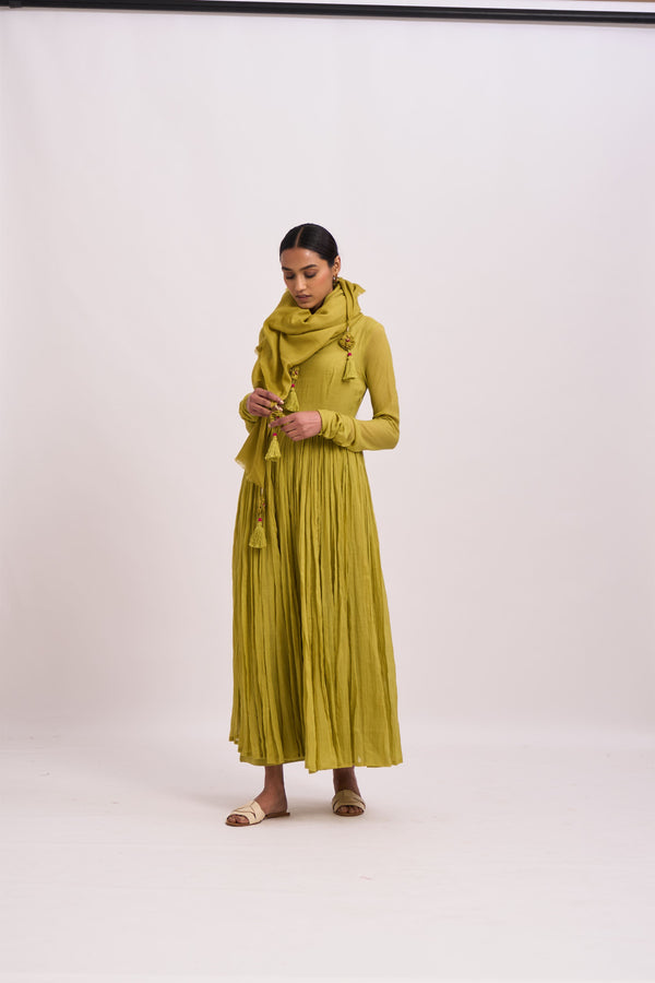 Dot   I   Shawl Salalah woolen  Fresh Green  SS22-S-2 - Shop Cult Modern