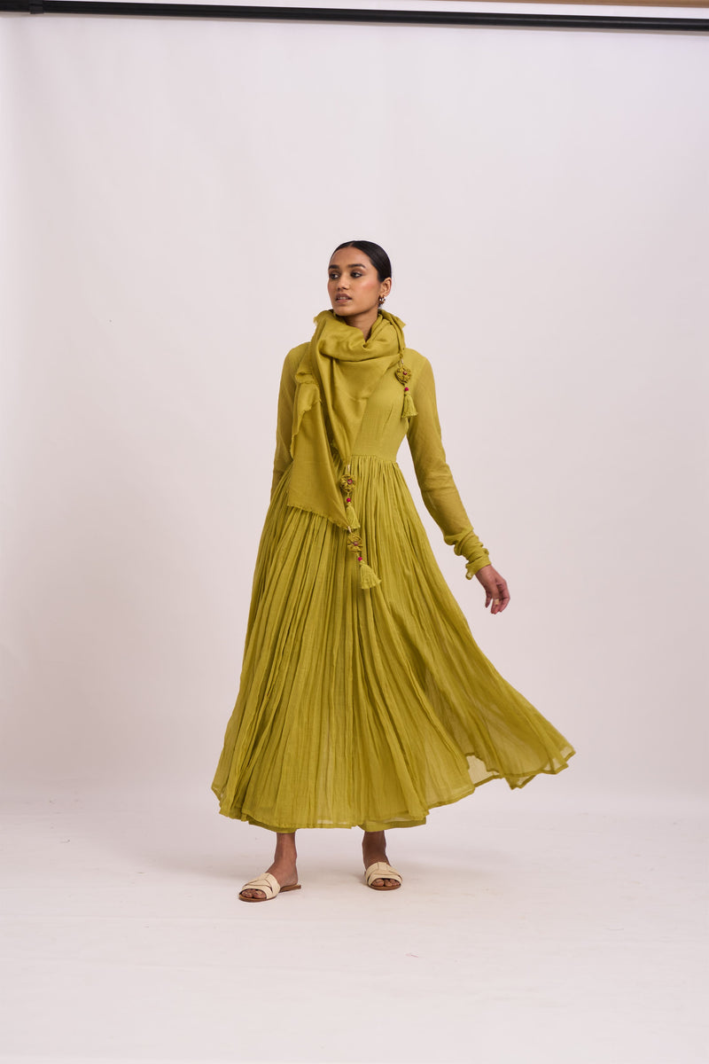 Dot   I   Shawl Salalah woolen  Fresh Green  SS22-S-2 - Shop Cult Modern