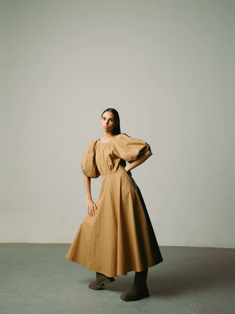 CORD   I   Reggio Elizah Dress Dress Cotton Biscuit W21-EZD-BIS - Shop Cult Modern