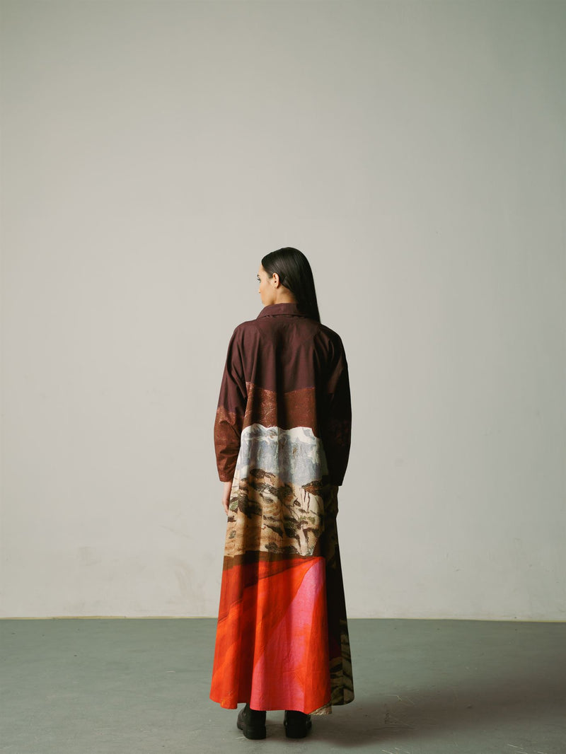 CORD   I   Turin Beirut Dress Dress Cotton Satin Lava Print W21-BRD-LVP - Shop Cult Modern