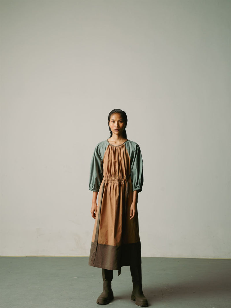 CORD   I   Bologna Drawstring Dress Dress Cotton Biscuit W21-DSD-BIS - Shop Cult Modern