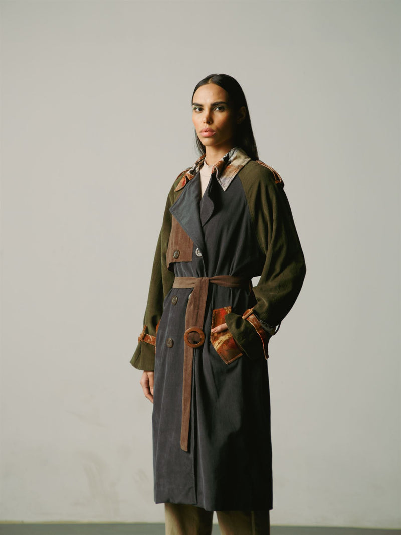 CORD   I   Latina Berlinar Overcoat Overcoat Cotton+Corduroy INK W21-BLOC-INK - Shop Cult Modern