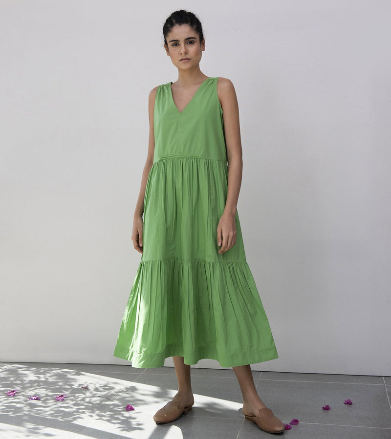 Khara Kapas   I    Cypress Tiered Midi Dress - Shop Cult Modern