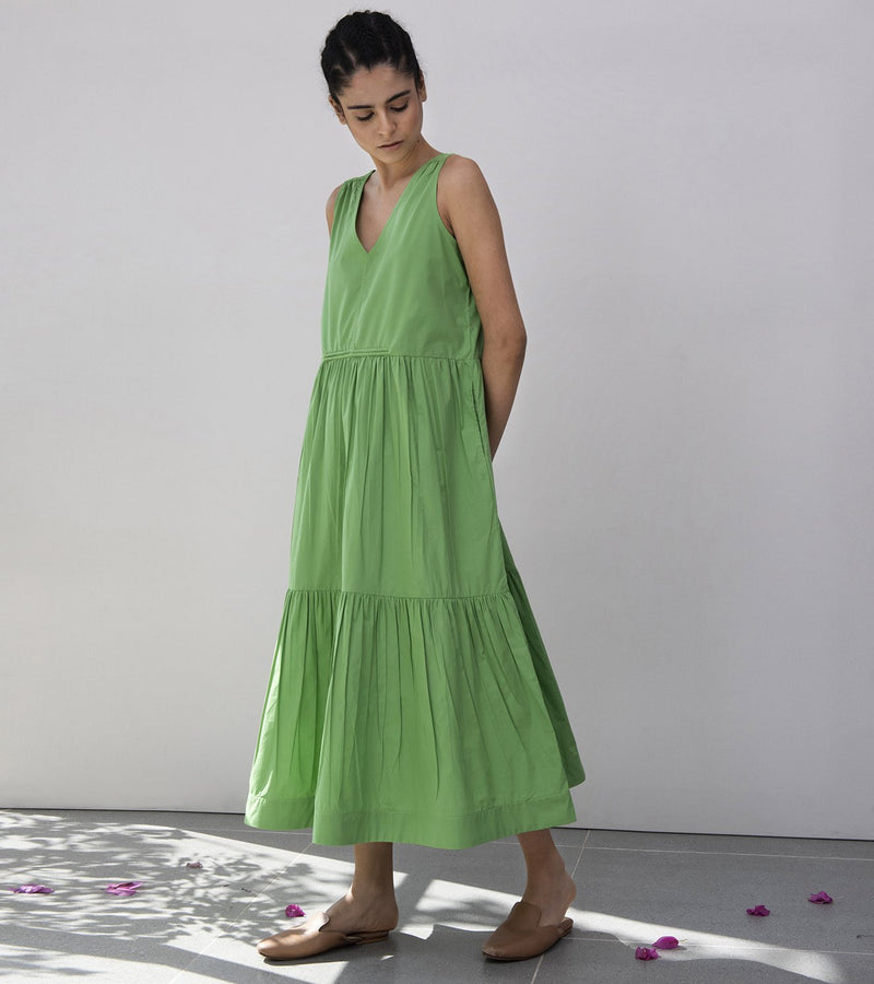 Khara Kapas   I    Cypress Tiered Midi Dress - Shop Cult Modern