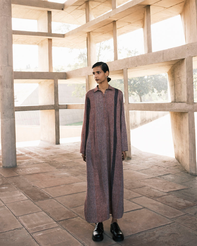 Urvashi Kaur   I   Kyoto DRESS EDA 100% handloom cotton
 brick TESSELLATE- 09 - Shop Cult Modern