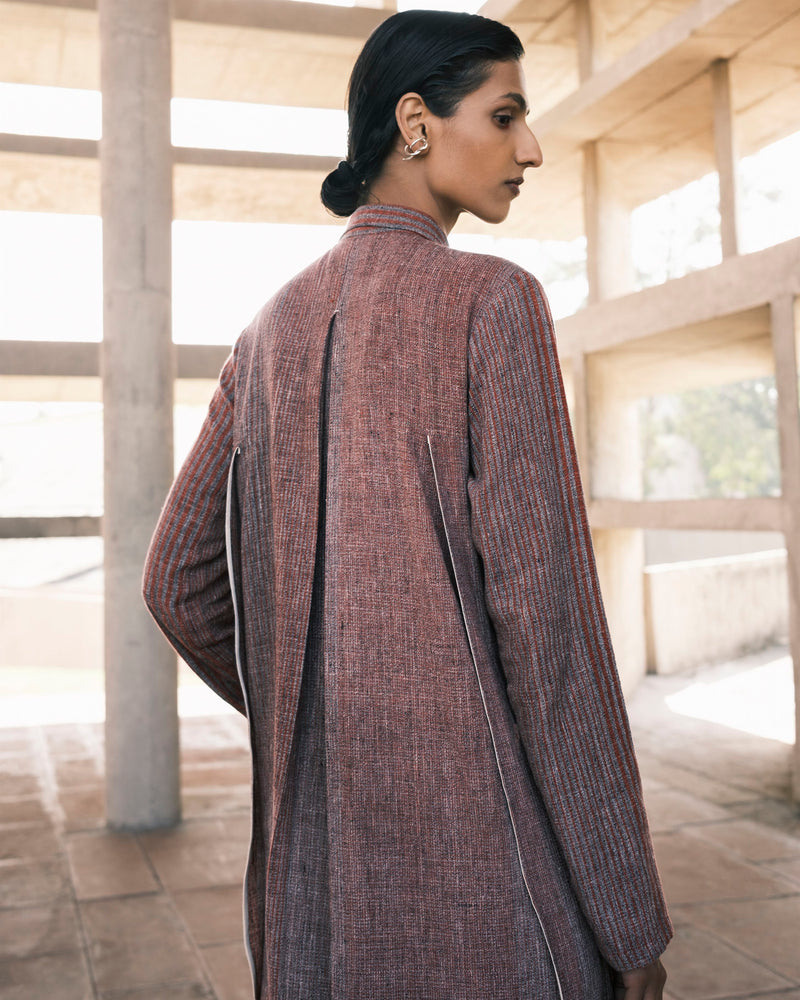 Urvashi Kaur   I   Kyoto DRESS EDA 100% handloom cotton
 brick TESSELLATE- 09 - Shop Cult Modern