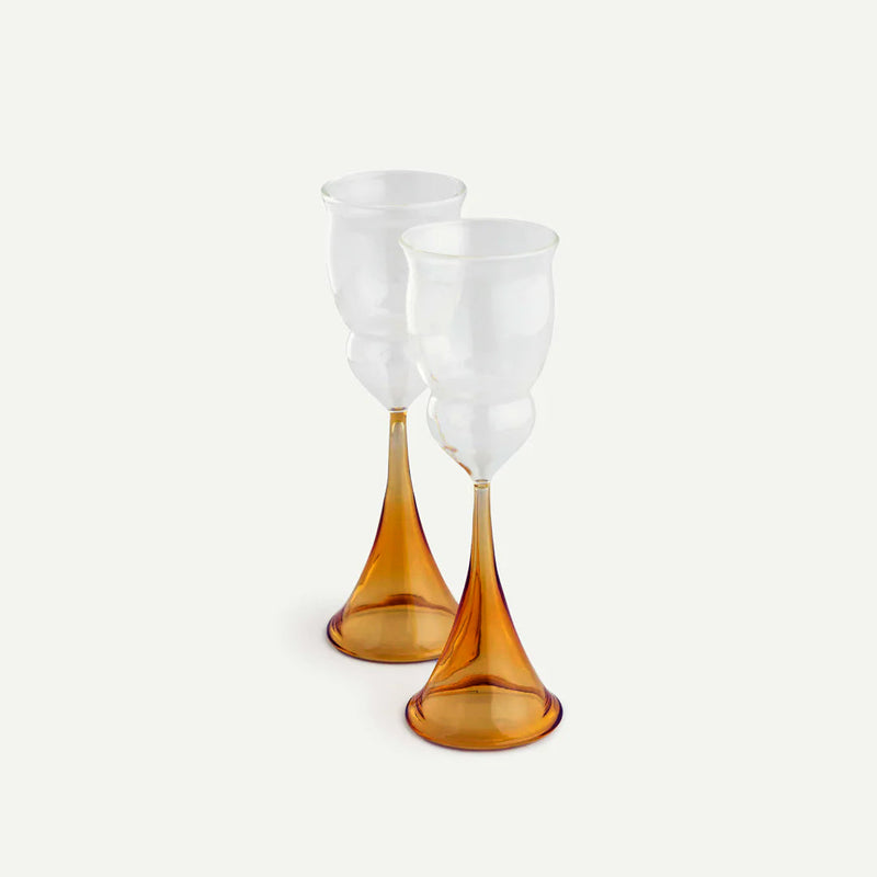 Home Tableware Champagne Flutes Parakeet Champagne Flutes-Set Of 2-Ikai Asai - Shop Cult Modern