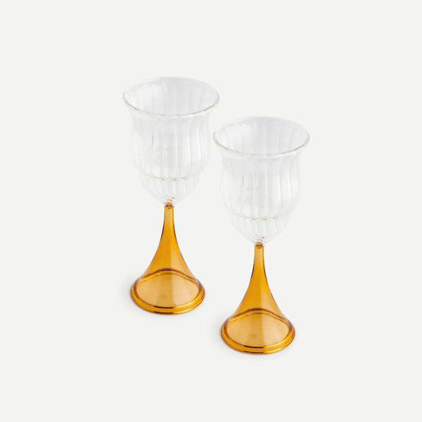 Home Tableware Wine Glass Peacock Wine Glasses-Set Of 2-Ikai Asai - Shop Cult Modern
