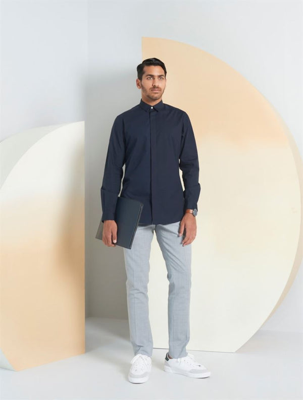 Perona   -   Mens-Shirts-Shirts-Finley-Pma-Ss24-350-S-Navy - Shop Cult Modern