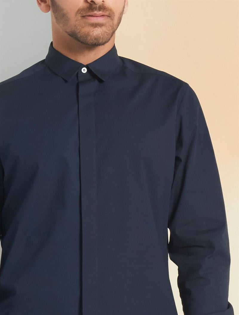 Perona   -   Mens-Shirts-Shirts-Finley-Pma-Ss24-350-S-Navy - Shop Cult Modern