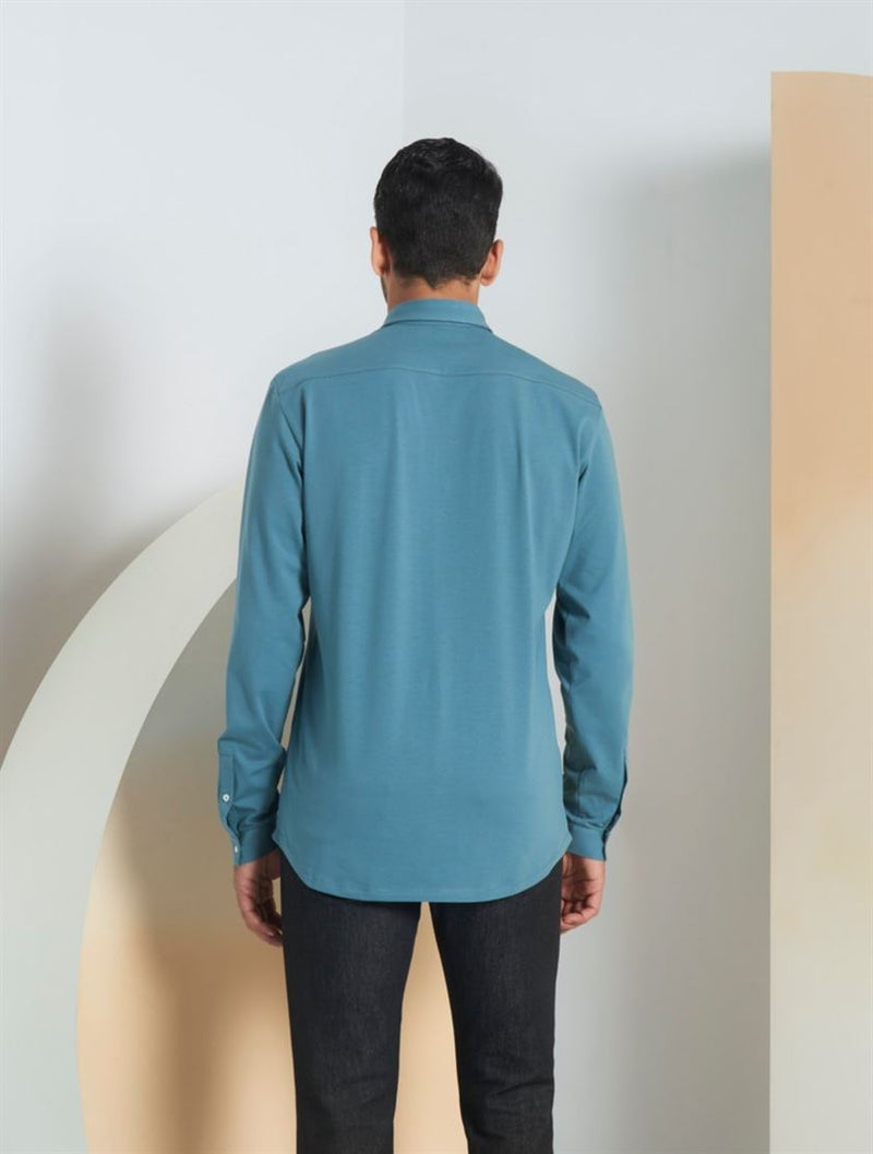 Perona   -   Mens-Shirts-Shirts-Finley-Pma-Ss24-350-S-Teal - Shop Cult Modern