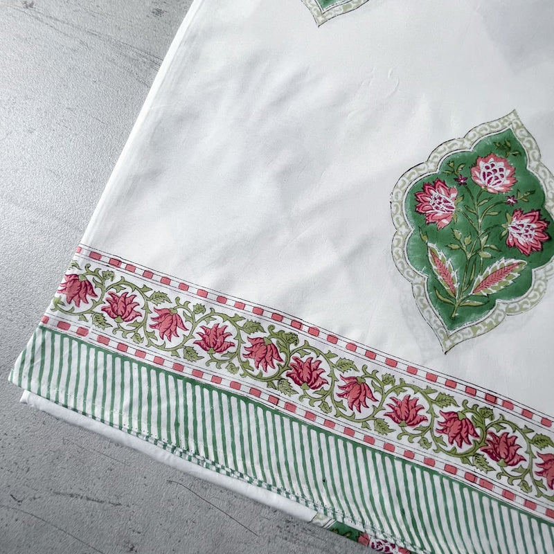 Home Artisan Anaira Floral Pattern Hand Block Print Bed Sheet - Shop Cult Modern