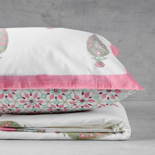 Home Artisan Aiza Floral Pattern Hand Block Print Bed Sheet - Shop Cult Modern
