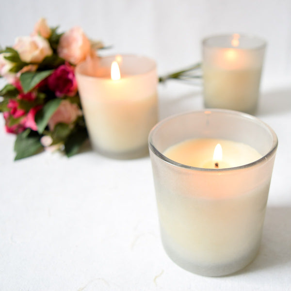Home Artisan Frosted Glass Candles - Set of 3 - Shop Cult Modern