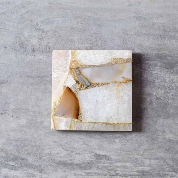 Home Artisan Valentina Composite Agate Coasters (Set of 2) - Shop Cult Modern