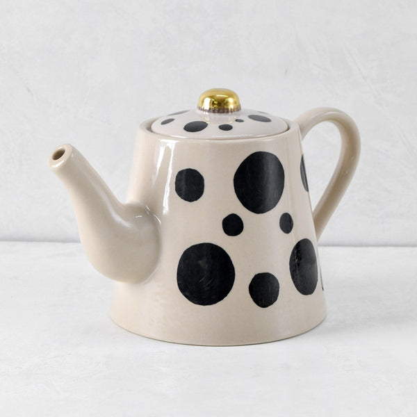 Home Artisan Monique Black Spots Ceramic Teapot - Shop Cult Modern