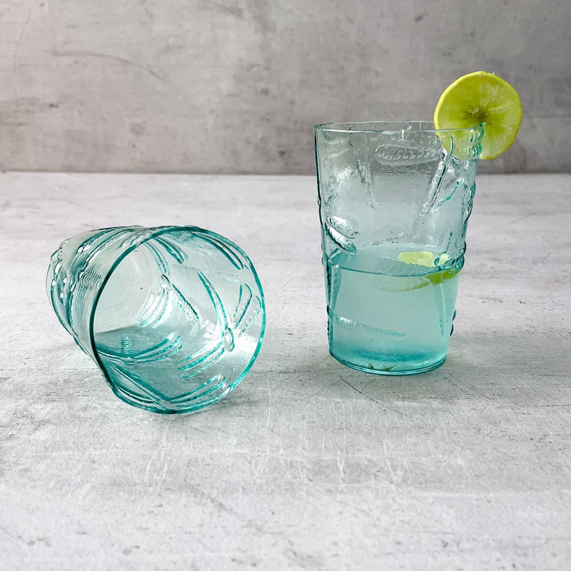 Home Artisan Emir Turquoise Dragonfly Drinking Glass (Set of 2) - Shop Cult Modern