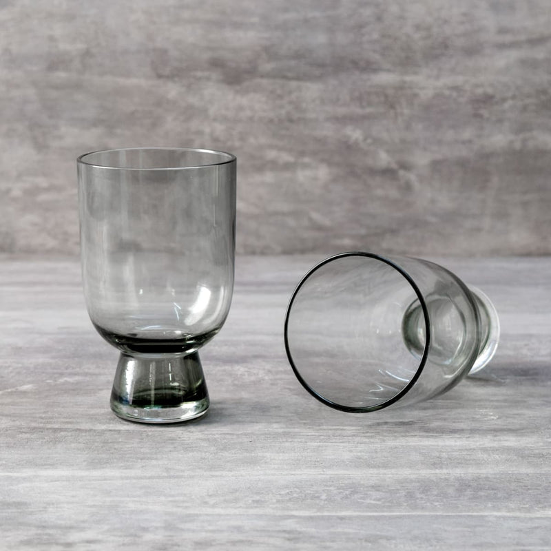 Home Artisan Nicolas Smoky Grey Drinking Glass (Set of 2) - Shop Cult Modern