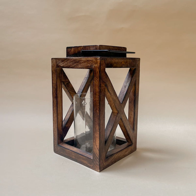 Edit House & Home-Home Artisan Tensing Wooden Lantern - Shop Cult Modern