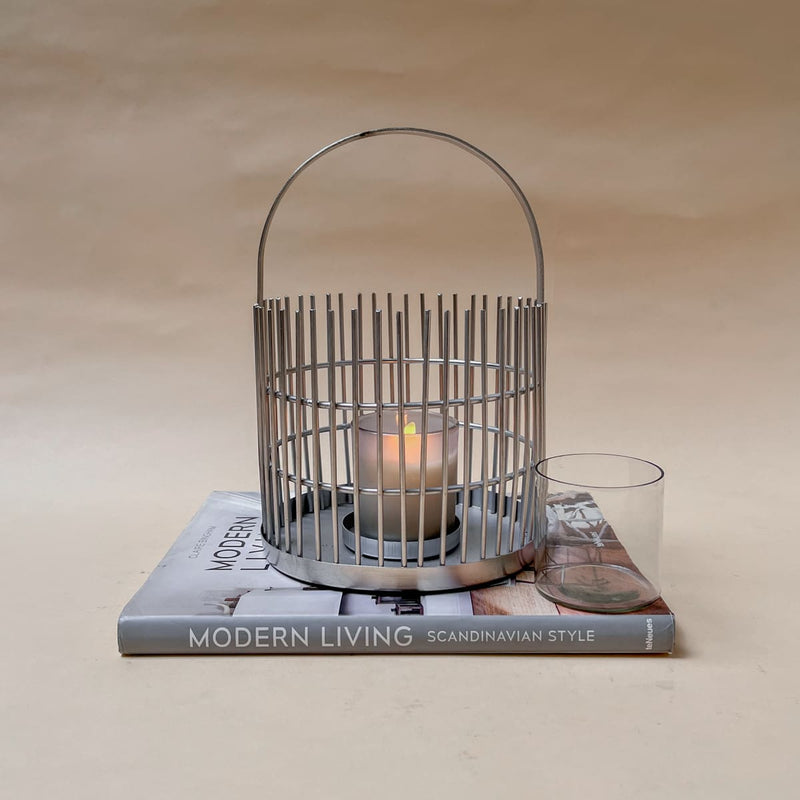 Edit House & Home-Home Artisan Rayner Silver Metal Lantern (Small) - Shop Cult Modern