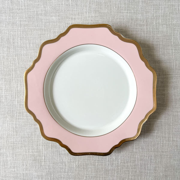 Edit House & Home-Home Artisan Rosamine Pink Porcelain Side Plate with Gold Rim  Set of 2 - Shop Cult Modern