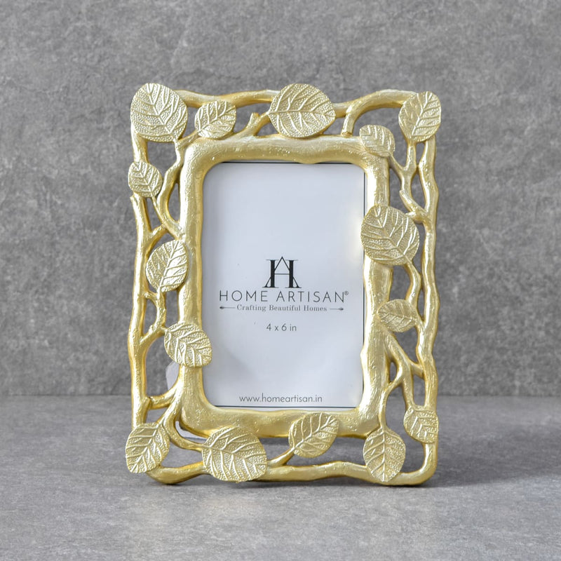 Home Artisan McQueen Golden Leaf Photo Frame (4x6) - Shop Cult Modern