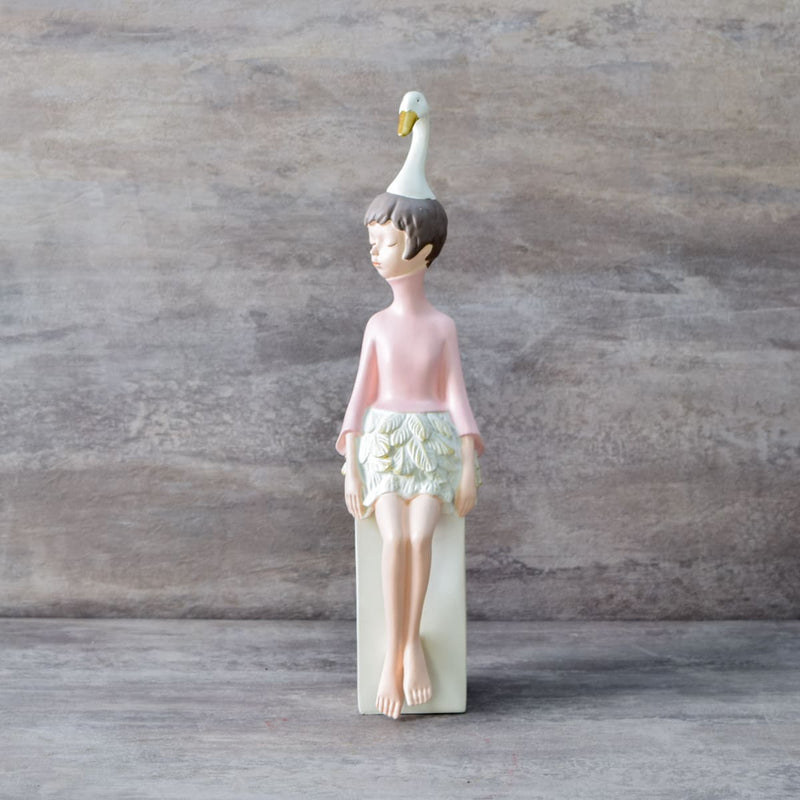 Home Artisan Isabella Swan Girl Sculpture - Pink - Shop Cult Modern