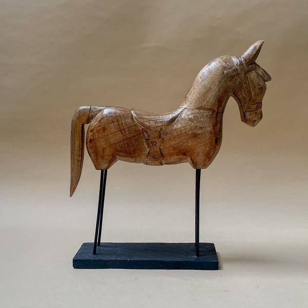 Edit House & Home-Home Artisan Leopold Wooden Horse Sculpture (Large) - Shop Cult Modern