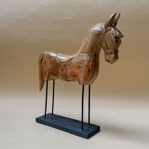 Edit House & Home-Home Artisan Leopold Wooden Horse Sculpture (Large) - Shop Cult Modern