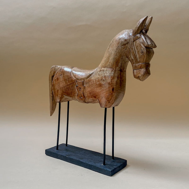 Edit House & Home-Home Artisan Leopold Wooden Horse Sculpture (Large) - Shop Cult Modern