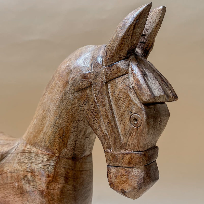 Edit House & Home-Home Artisan Leopold Wooden Horse Sculpture (Large) - Shop Cult Modern